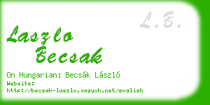 laszlo becsak business card