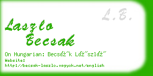 laszlo becsak business card